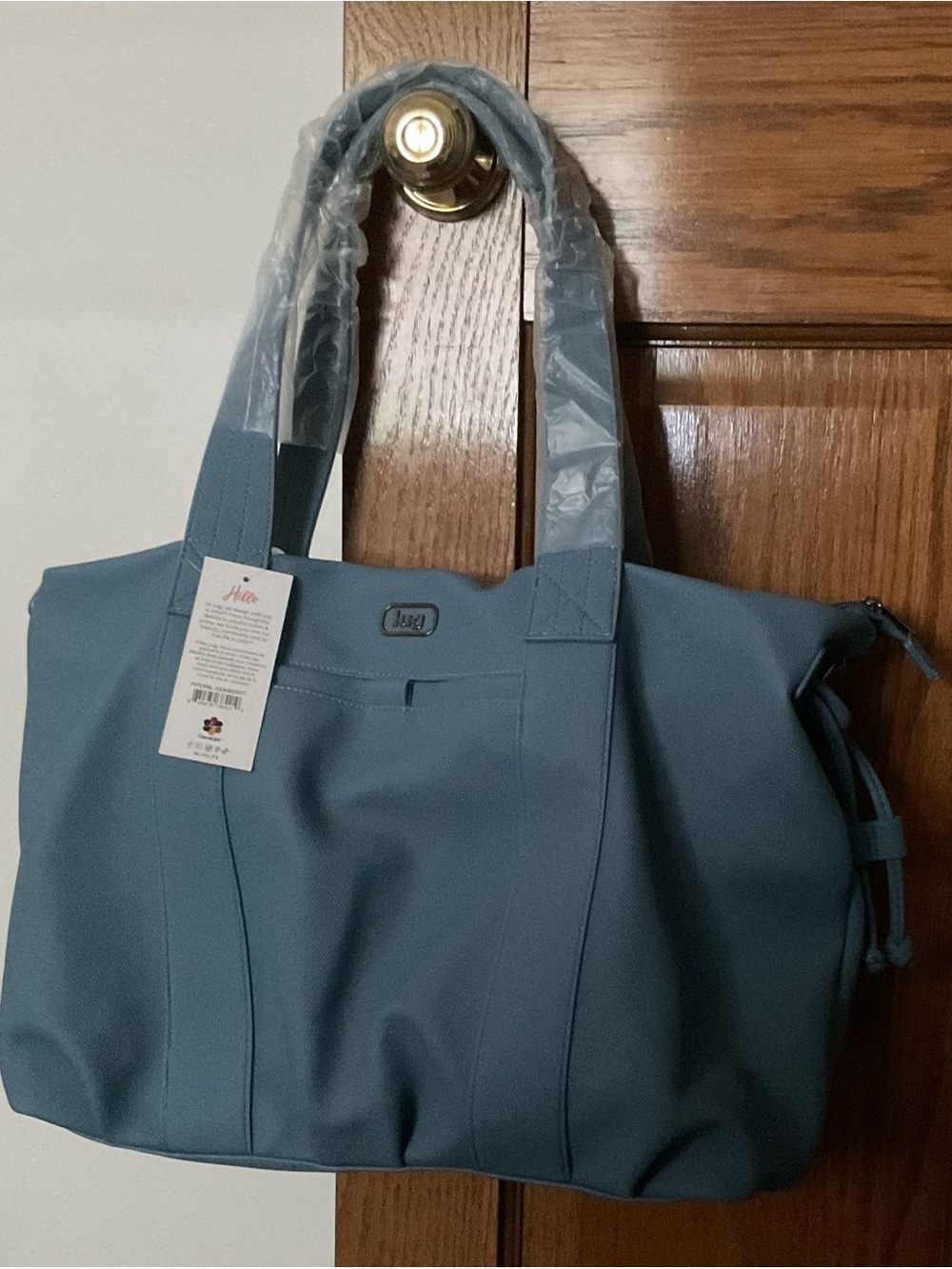 Lug PIPER VL Denim Drift Blue Tote Weekender Carryon with Crossbody Strap NWT - Picture 6 of 9